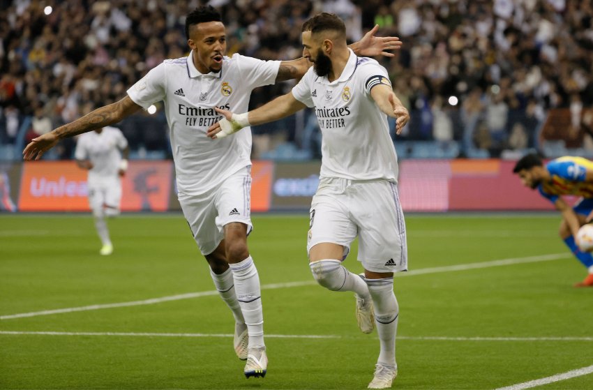 Militão e Benzema, do Real Madrid Militão e Benzema, do Real Madrid
