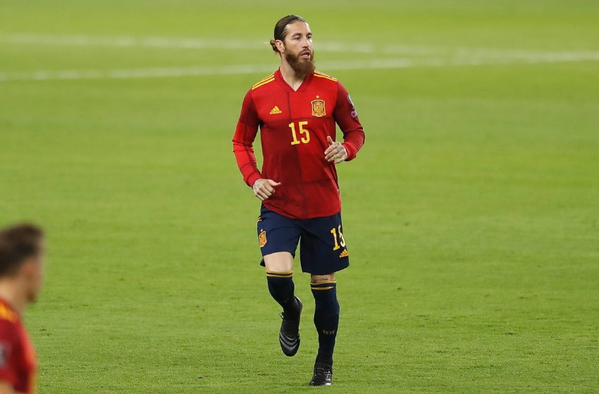 Sergio Ramos jogando pela Espanha Sergio Ramos jogando pela Espanha