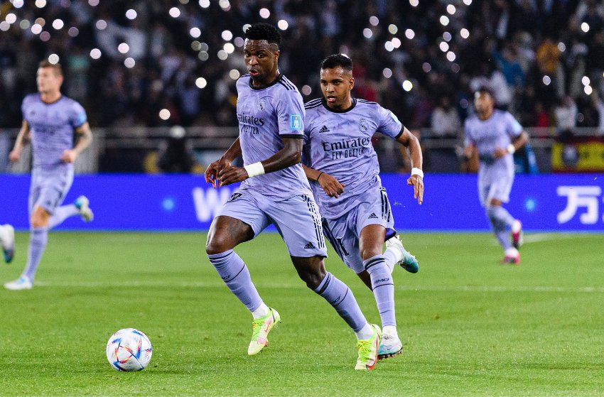 Vinicius Junior e Rodrygo, do Real Madrid Vinicius Junior e Rodrygo, do Real Madrid