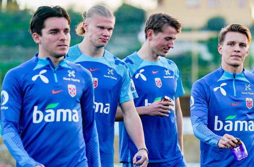Haaland, na seleção da Noruega Haaland, na seleção da Noruega