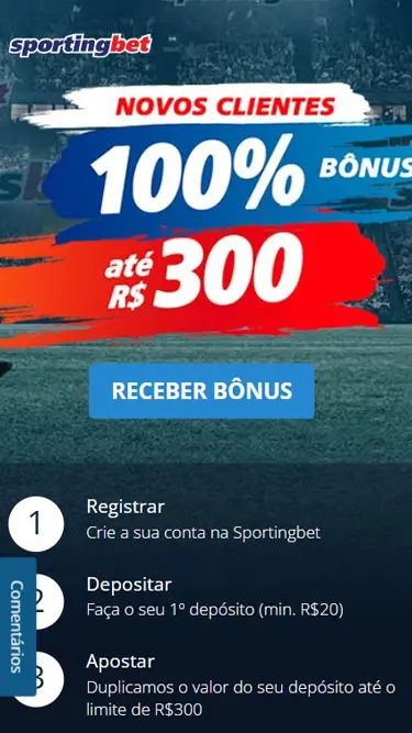 Código promocional Sportingbet: Ganhe até R$300 de bônus