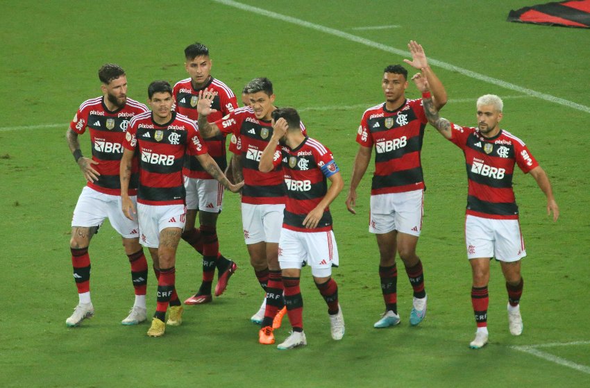 Pedro e Everton Ribeiro, do Flamengo Pedro e Everton Ribeiro, do Flamengo