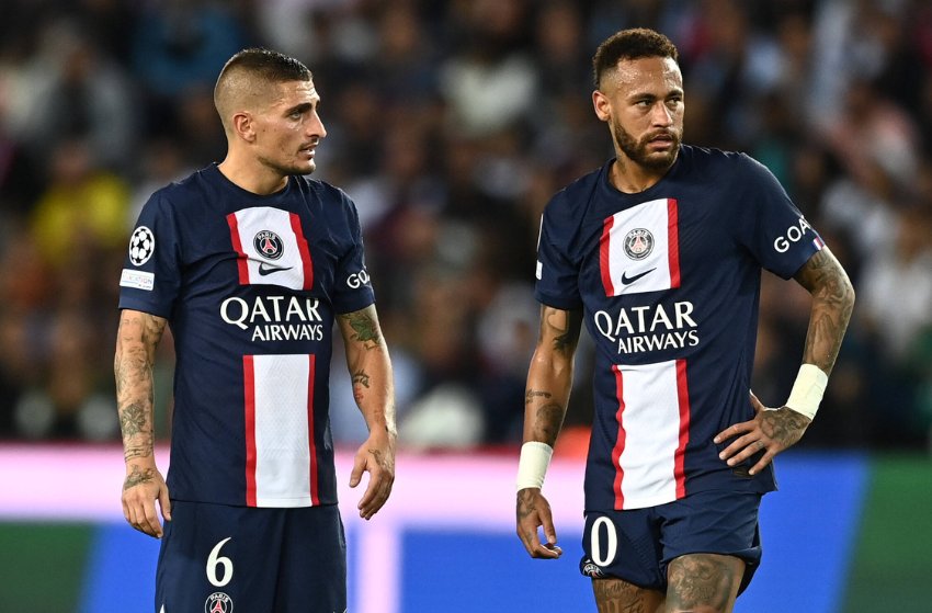 Verratti e Neymar, do PSG Verratti e Neymar, do PSG