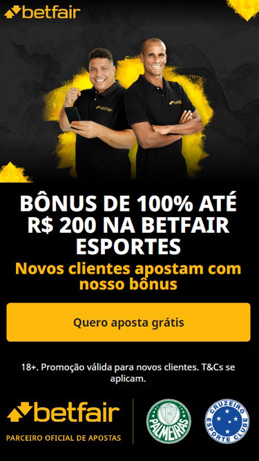 Bônus de 100% até R$200 na Betfair Esportes