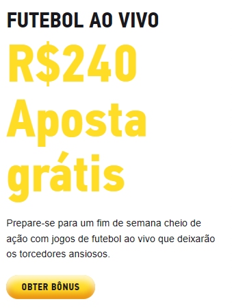 Aposte R$120 em futebol (ao vivo) neste final de semana e ganhe R$240 em  freebet!