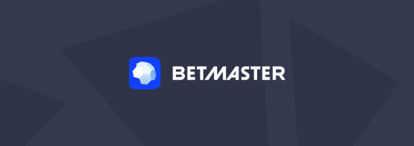 Divulgação da Betmaster no SDA. A marca da casa de apostas aparece ao centro, em tons de azul e branco, contra fundo estilizado com a identidade visual do site.