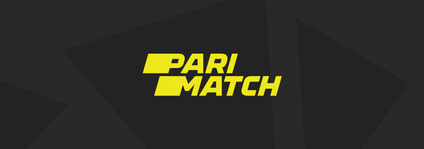 Divulgação da Parimatch no SDA. A marca da casa de apostas aparece ao centro, em tons de amarelo, contra fundo estilizado com a identidade visual do site.