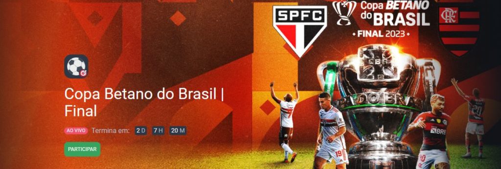 Aposte R$50 na final da Copa do Brasil e ganhe R$25 para utilizar