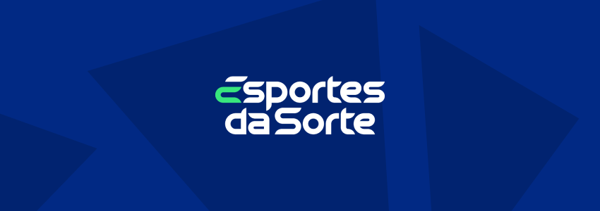 Divulgação da Esportes da Sorte no SDA. A marca da casa de apostas aparece ao centro, em tons de verde e branco contra fundo estilizado com a identidade visual do site.