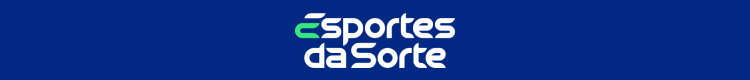 Logo Esportes da Sorte no SDA: caracteres verdes e brancos sobre fundo azul