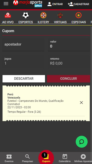 Marjosports App – baixar grátis aplicativo móvel para Android (APK