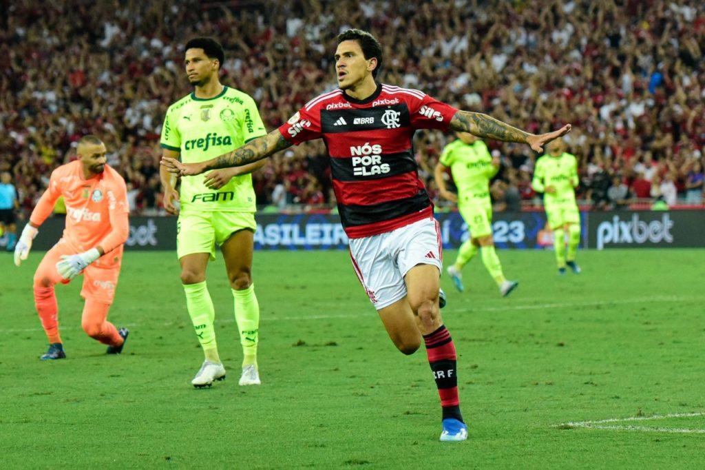 Pedro-Flamengo-gol-imago1036754372h Pedro do Flamengo comemorando gol na vitória sobre o Palmeiras no Maracanã