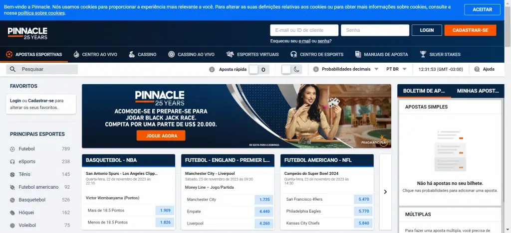 Pinnacle Apostas: como fazer seus palpites no site