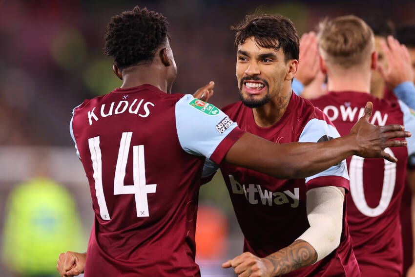 Kudus e Paquetá, do West Ham