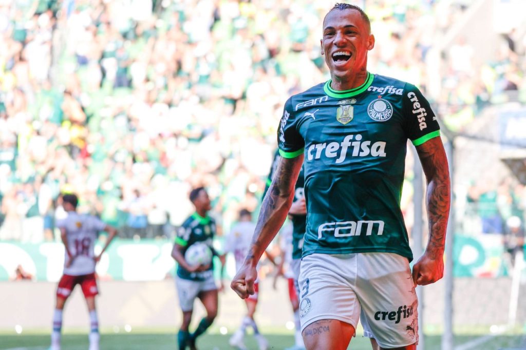 Breno-Lopes-Palmeiras-gol-imago1037629368h Atacante Breno Lopes comemorando o gol do Palmeiras em cima do Fluminense