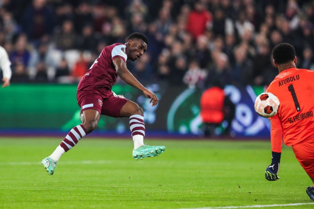 Kudus-West-Ham-gol-imago1037996736h Kudus marcando para o West Ham na vitória sobre o Freiburg pela Europa League