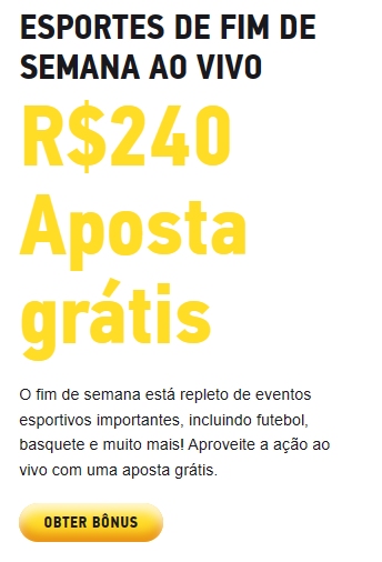 Aposte R$120 em futebol (ao vivo) neste final de semana e ganhe R$240 em  freebet!