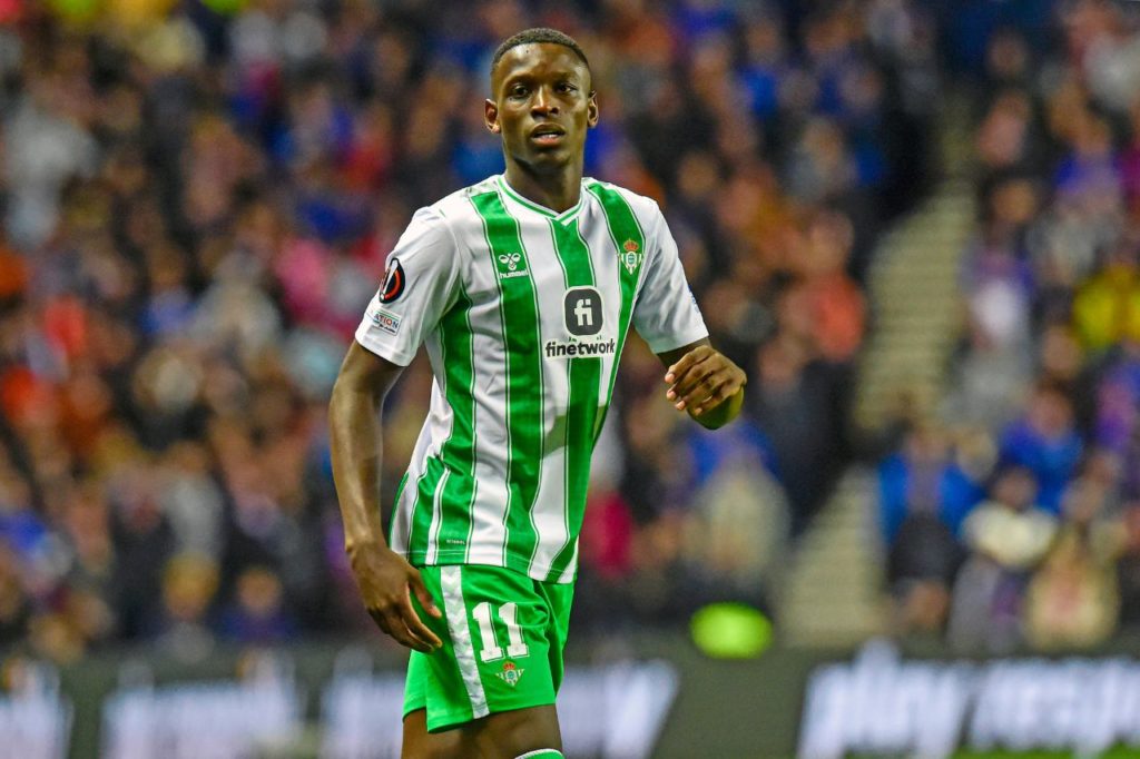 Atacante Luiz Henrique, reforço do Botafogo, durante jogo do Real Betis, da Espanha