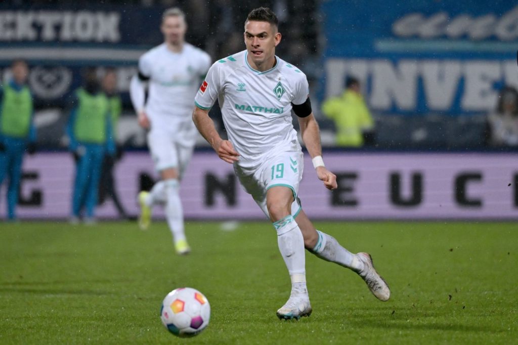 Rafael-Borré-Werder-Bremen-jogo-imago1038962316h Atacante Rafael Borré em jogo do Werder Bremen, da Alemanha
