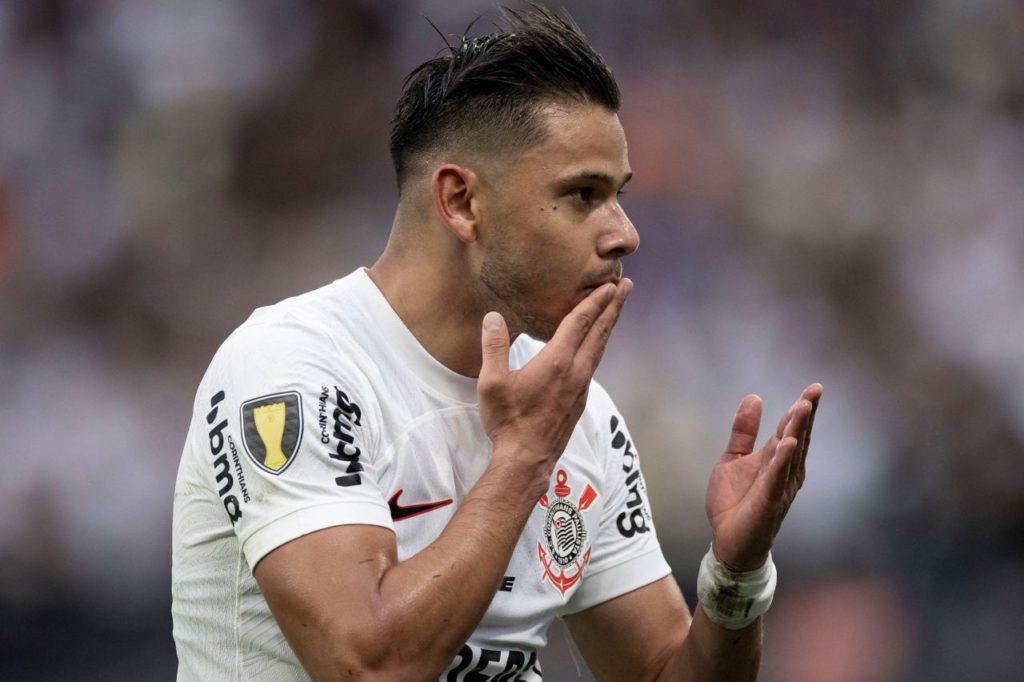 Romero-Corinthians-gol-imago1039294485h Atacante Romero comemorando gol pelo Corinthians
