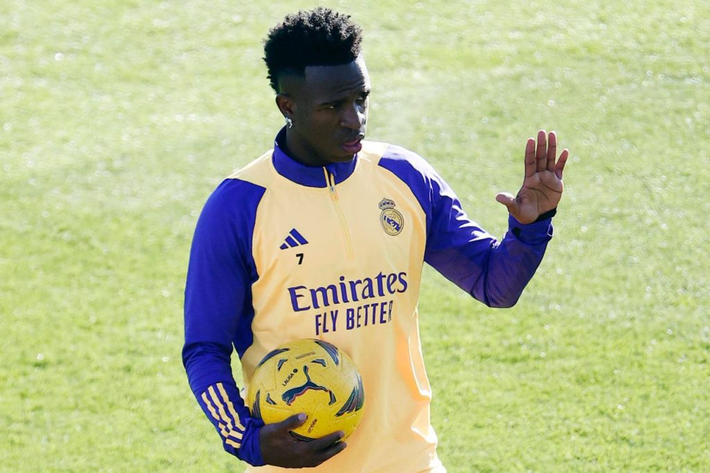 Vinicius-Junior-Real-Madrid-treino-imago1038458148h Atacante Vinicius Junior em treino do Real Madrid