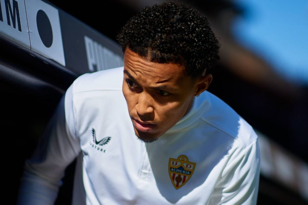 Lázaro-Almería-emprestado-imago1040072262h Atacante Lázaro em jogo do Almería