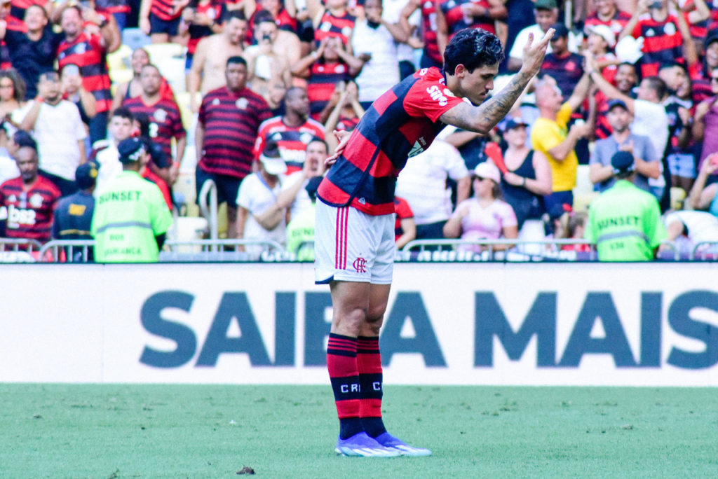 Pedro-Flamengo-Jogo-imago1037634448h Pedro, do Flamengo, comemora mais um gol da equipe na temporada.