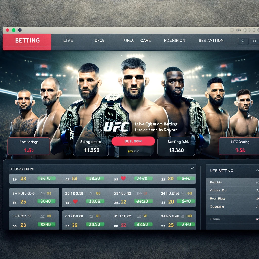Simulação de um site de apostas com a categoria de lutas em UFC.