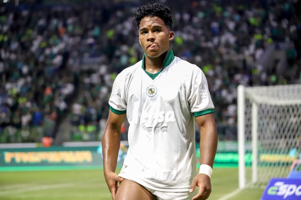 Endrick-Palmeiras-jogo-imago1043040209h Atacante Endrick em jogo do Palmeiras no Paulistão 2024
