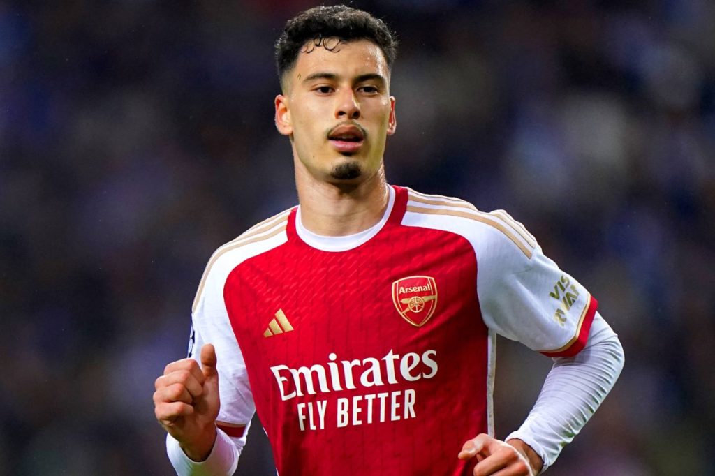 Gabriel-Martinelli-Arsenal-jogo-imago1040968667h Atacante Gabriel Martinelli em jogo do Arsenal pela Liga dos Campeões