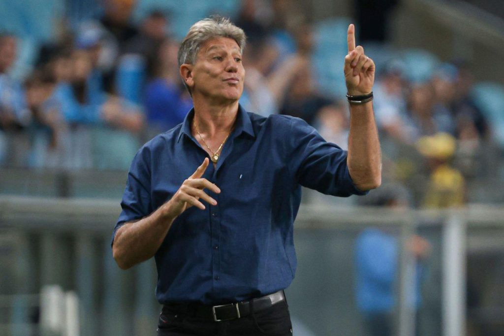Renato-técnico-Grêmio-jogo-alamy2X1PC1D Técnico Renato Portaluppi no comando do Grêmio no Brasileirão