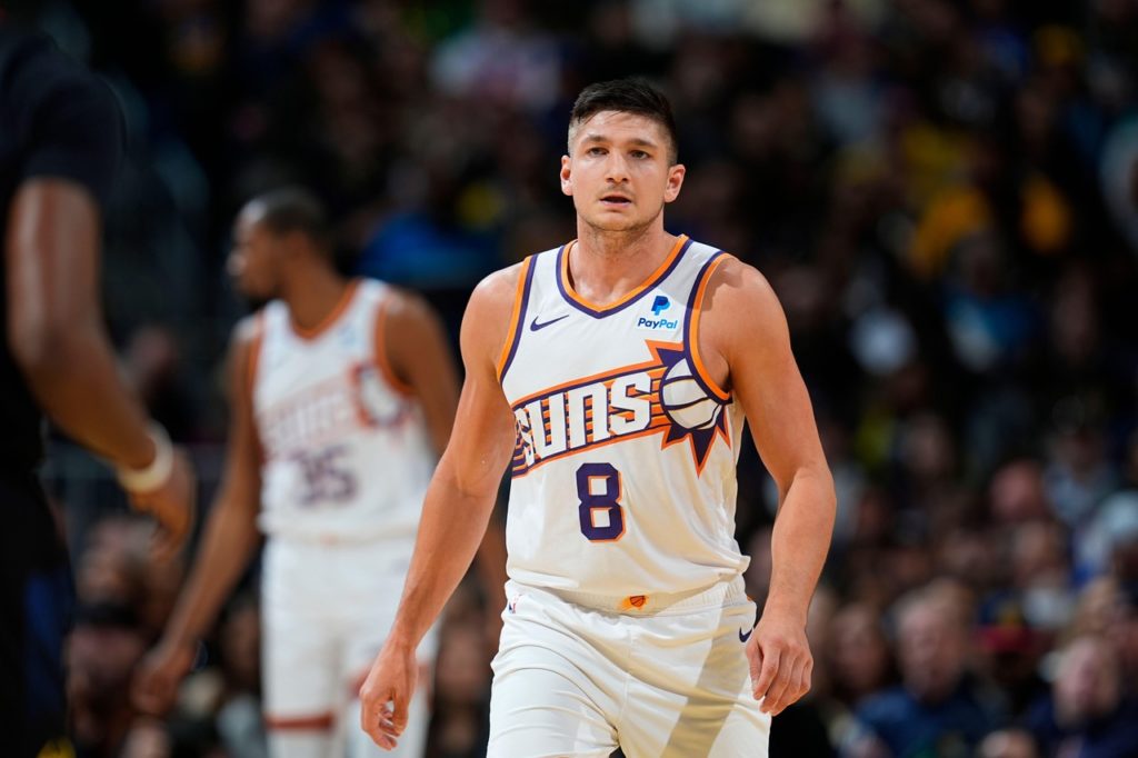grayson-allen-contra-nuggets-2WX932X Grayson Allen, jogador do Phoenix Suns