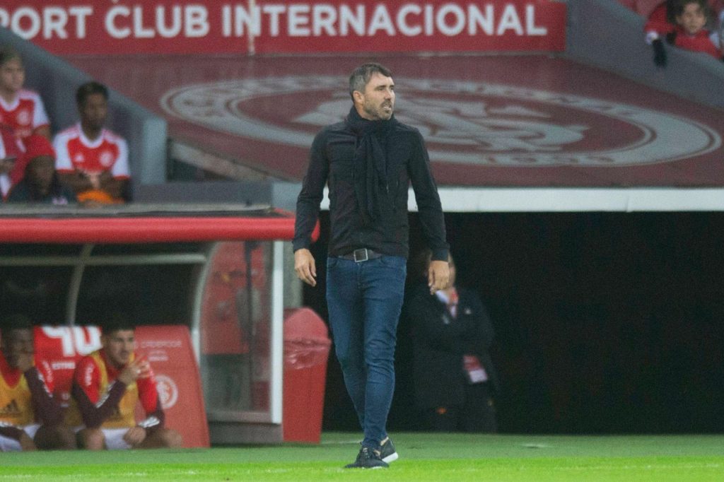 Eduardo-Coudet-treinador-Inter-alamy2X3THGR Técnico Eduardo Coudet no comando do Inter na Sul-Americana