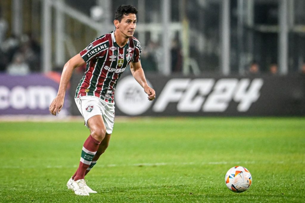 Ganso-Fluminense-jogo-alamy2X5GRT4 Meia Paulo Henrique Ganso em ação pelo Fluminense na Libertadores