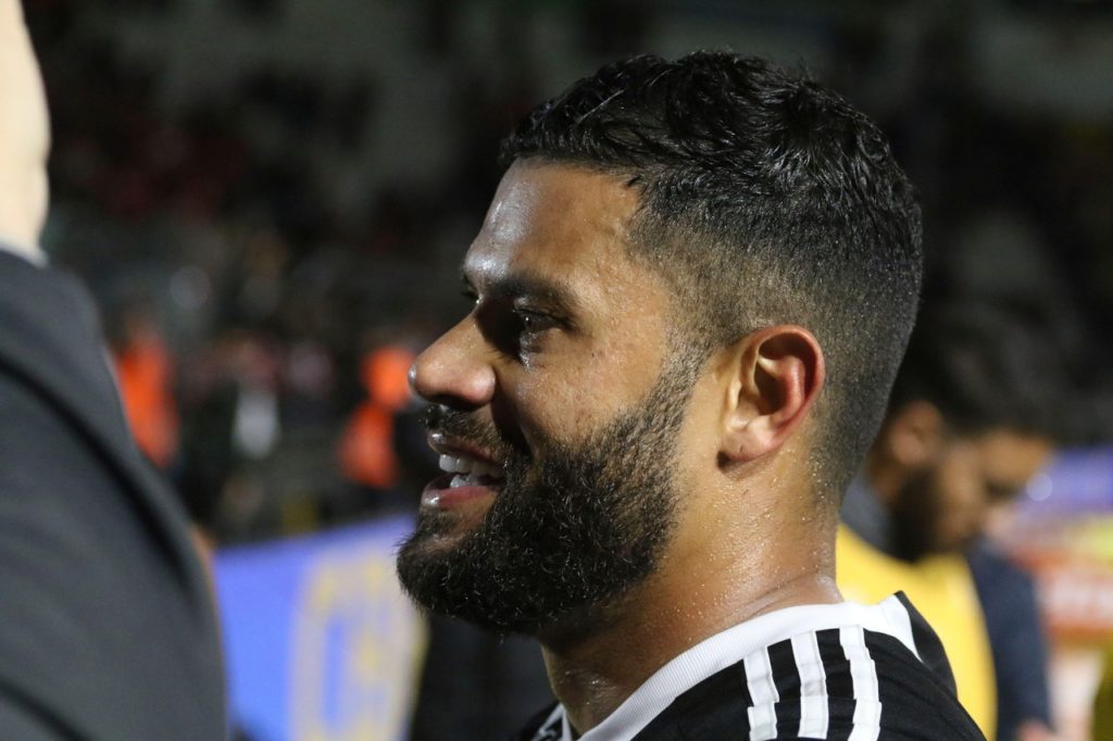 Hulk-Atlético-MG-Jogo-2XEB48H Hulk, do Atlético-MG, sorrindo após um dos jogos do time na temporada.