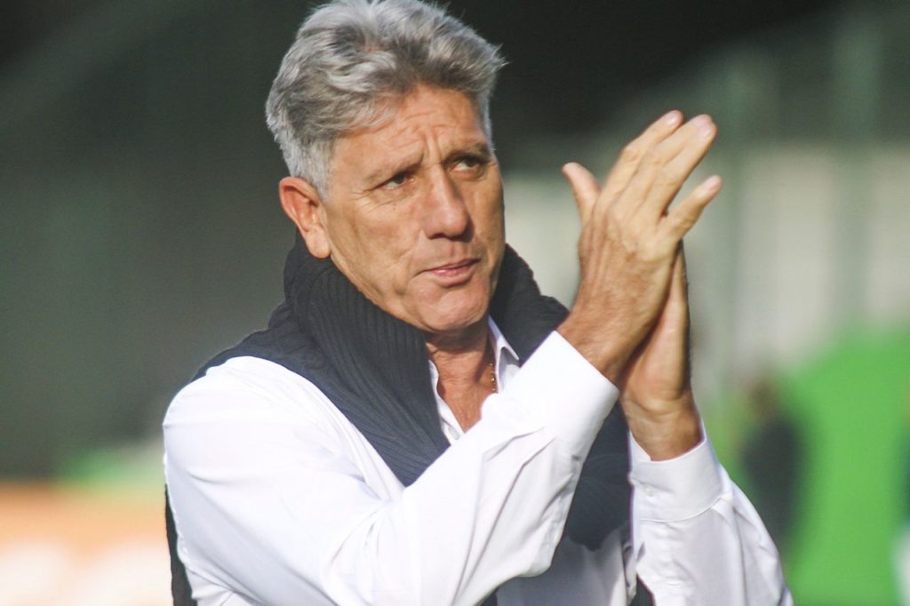 Renato-treinador-Grêmio-alamy2X9M3RP Técnico Renato Portaluppi no comando do Grêmio na Libertadores