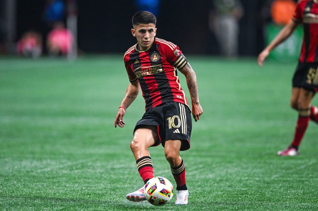 Thiago-Almada-Atlanta-United-jogo-alamy2XAA0BK Meia Thiago Almada em jogo do Atlanta United, da MLS