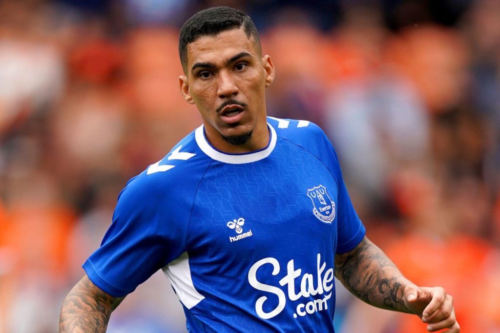 Allan-volante-Everton-jogo-alamy2K3JJ17 Volante Allan quando jogava pelo Everton, da Premier League