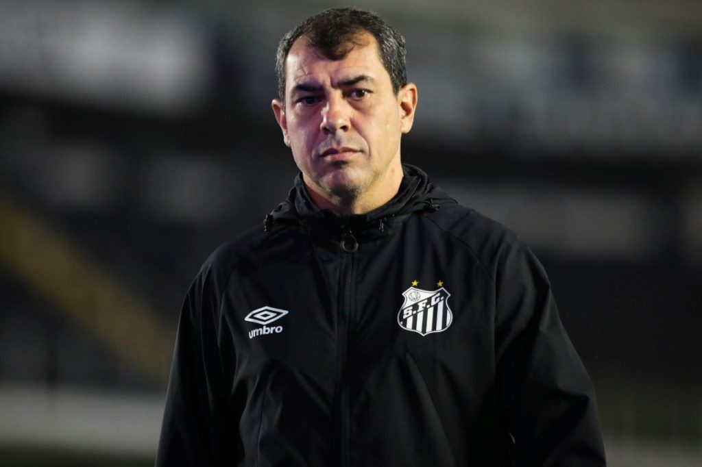 Fabio-Carille-treinador-Santos-alamy2XF74MB Técnico Fábio Carille no comando do Santos na Série B do Brasileiro