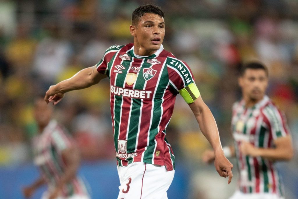 Thiago-Silva-Fluminense-jogo-alamy2XK8A32 Zagueiro Thiago Silva estreia pelo Fluminense na vitória sobre o Cuiabá