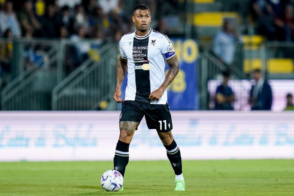 Walace-Udinese-jogo-alamy2X95XCC Volante Walace em jogo da Udinese, da Itália