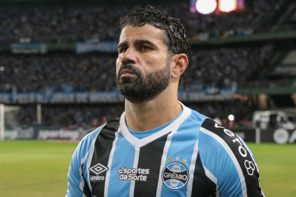 Diego-Costa-Grêmio-jogo-alamy2XATXP9 Atacante Diego Costa em jogo do Grêmio na Libertadores