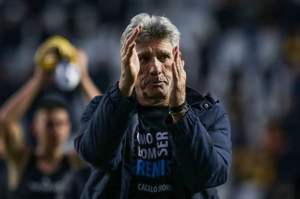 Renato-Grêmio-treinador-alamy2XXP0C9 Técnico Renato Portaluppi no comando do Grêmio no Brasileirão
