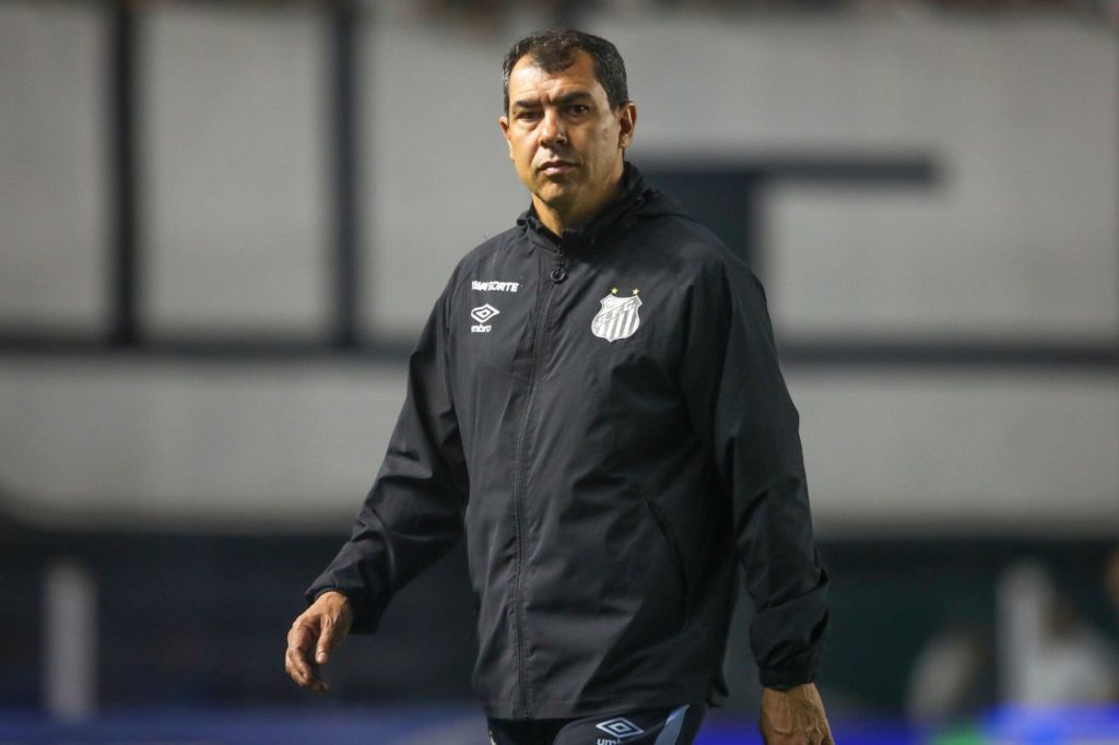 Fábio-Carille-treinador-Santos-alamy2XYT55P Técnico Fábio Carille no comando do Santos no Brasileiro Série B