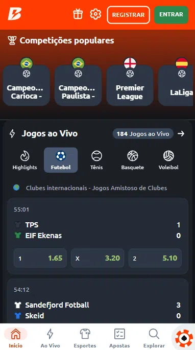 Opções de jogos ao vivo disponíveis na Betano.