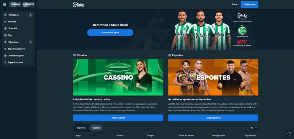 Página da Stake
