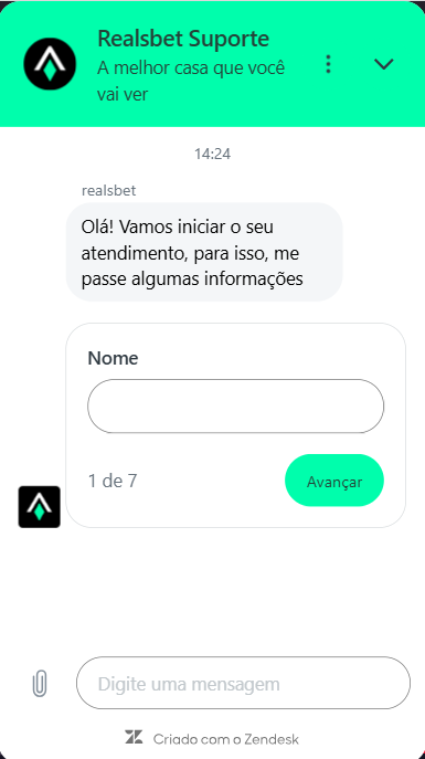 Suporte da Realsbet.