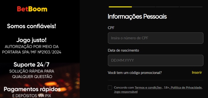 Como se cadastrar na Betboom