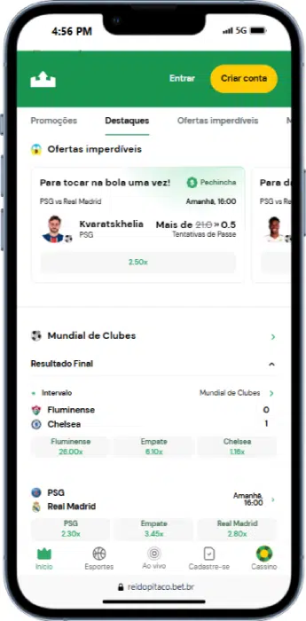 Versão mobile Como apostar no Rei do Pitaco para mobile