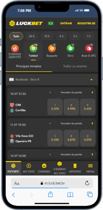 Como é o aplicativo da Luckbet